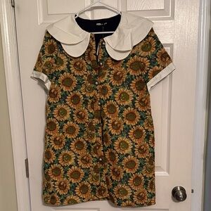 Sister Jane Floral Dress with White Collar